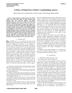 Is There a Primal Face of Pain? A Methodology Answer