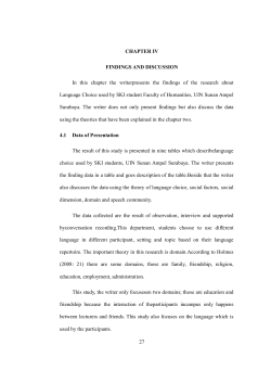 27 CHAPTER IV FINDINGS AND DISCUSSION In this chapter the