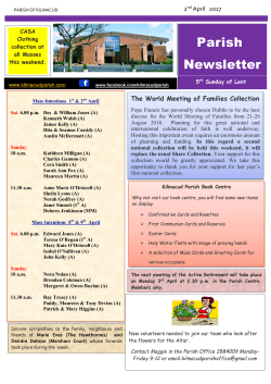 Newsletter - Kilmacud Parish