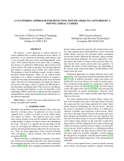 A CLUSTERING APPROACH FOR DETECTING MOVING OBJECTS