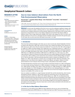 Sea ice mass balance observations from the North Pole