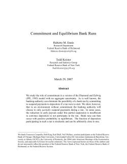 Commitment and Equilibrium Bank Runs