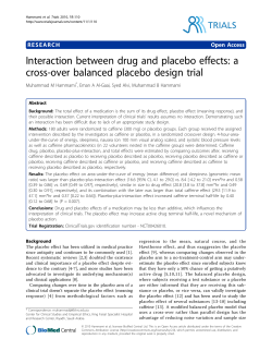 Interaction between drug and placebo effects: a cross