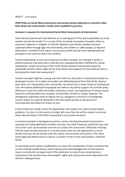 new policy IFSW Policy on Social Work assessment and