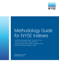 Methodology Guide for NYSE Indexes