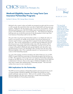 Medicaid Eligibility Issues for Long