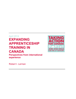 Expanding Apprenticeship Training In Canada