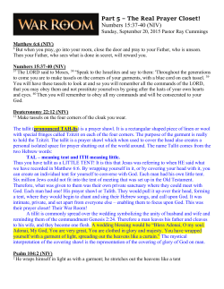 Part 5 – The Real Prayer Closet! Numbers 15:37