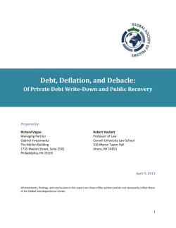 Debt, Deflation, and Debacle - Global Interdependence Center
