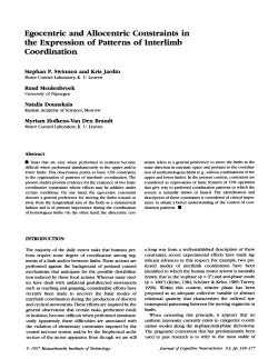 Egocentric and Allocentric Constraints in the Expression of Patterns