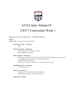 AYSA Inter Atlanta FC U8/U7 Curriculum Week 1