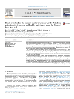 Effects of cortisol on the memory bias for emotional words? A study