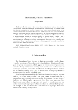 Rational p-biset functors - LAMFA - Universit&eacute; de Picardie Jules Verne