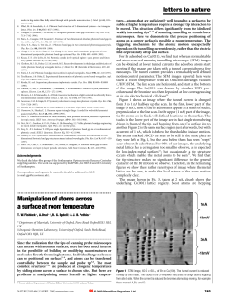 Manipulation of atoms across a surface at room temperature