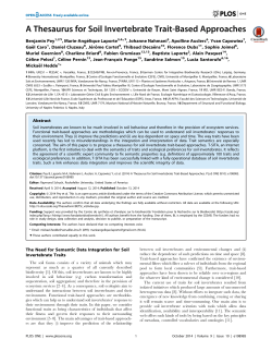 A Thesaurus for Soil Invertebrate Trait