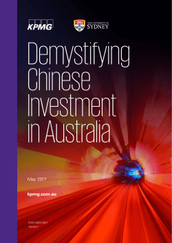 Demystifying Chinese Investment in Australia &ndash; May 2017