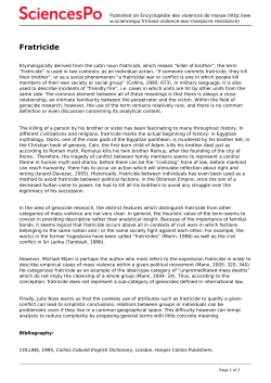 Fratricide - Sciences Po