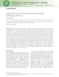 Natural Selection, Larval Dispersal, and the Geography of