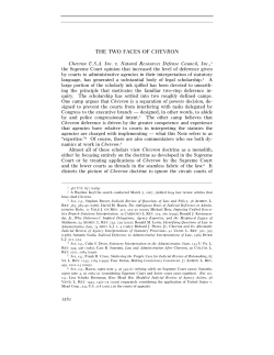 the two faces of chevron