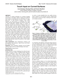 Touch Input on Curved Surfaces