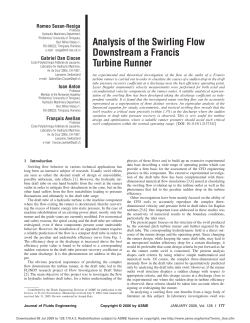 Analysis of the Swirling Flow Downstream a Francis