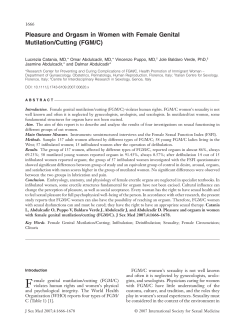 Pleasure and Orgasm in Women with Female Genital Mutilation