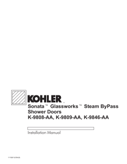 Sonatat Glassworkst Steam ByPass Shower Doors K-9808