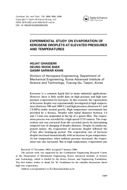 experimental study on evaporation of kerosene droplets at elevated