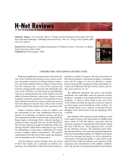 constructing the national security state - H-Net