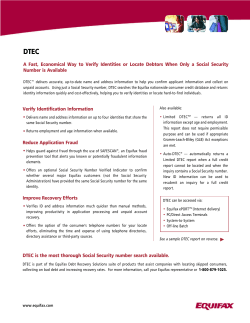 A Fast, Economical Way to Verify Identities or Locate Debtors When