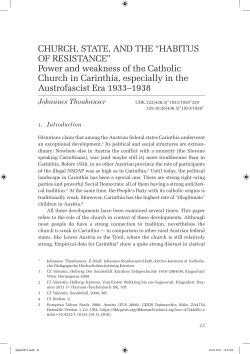 CHURCH, STATE, AND THE &ldquo;HABITUS OF RESISTANCE&rdquo; Power