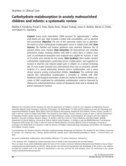 Carbohydrate malabsorption in acutely malnourished children and