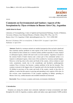 Comments on Environmental and Sanitary Aspects