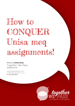 How to CONQUER Unisa mcq assignments