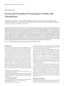 Perisaccadic Perception of Visual Space in People with