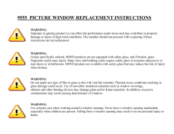 9555 picture window replacement instructions