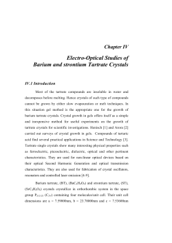 Electro-Optical Studies of Barium and strontium
