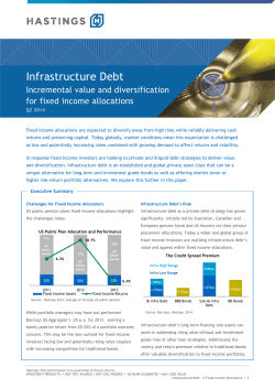 Infrastructure Debt - a fixed income alternative