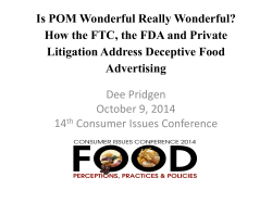 Is POM Wonderful Really Wonderful? How the FTC, the FDA and
