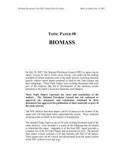 biomass - The National Petroleum Council