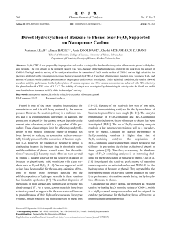 Direct Hydroxylation of Benzene to Phenol over Fe3O4 Supported