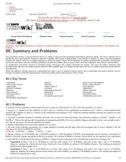 8E: Summary and Problems - Chemwiki