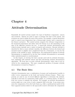 Chapter 4 Attitude Determination