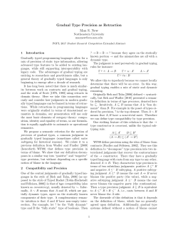 Gradual Type Precision as Retraction Max S. New