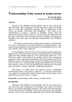 Understanding Noble women in Jataka stories