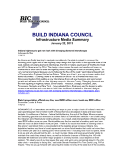 BUILD INDIANA COUNCIL Infrastructure Media Summary