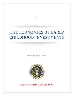 the economics of early childhood investments