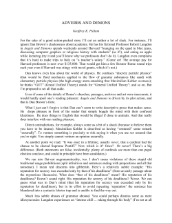 adverbs and demons - Linguistics and English Language