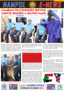 NAMIBIAN Peacekeepers serving Darfur renders a Helping Hand