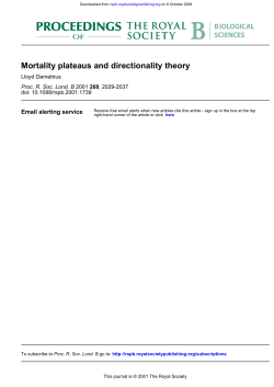 Mortality plateaus and directionality theory